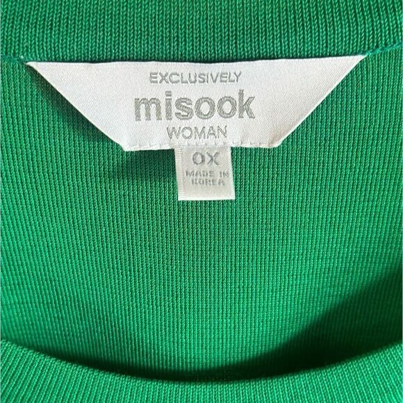 Misook Scoop Neck Sleeveless Green Top Size 0X - Picture 5 of 11